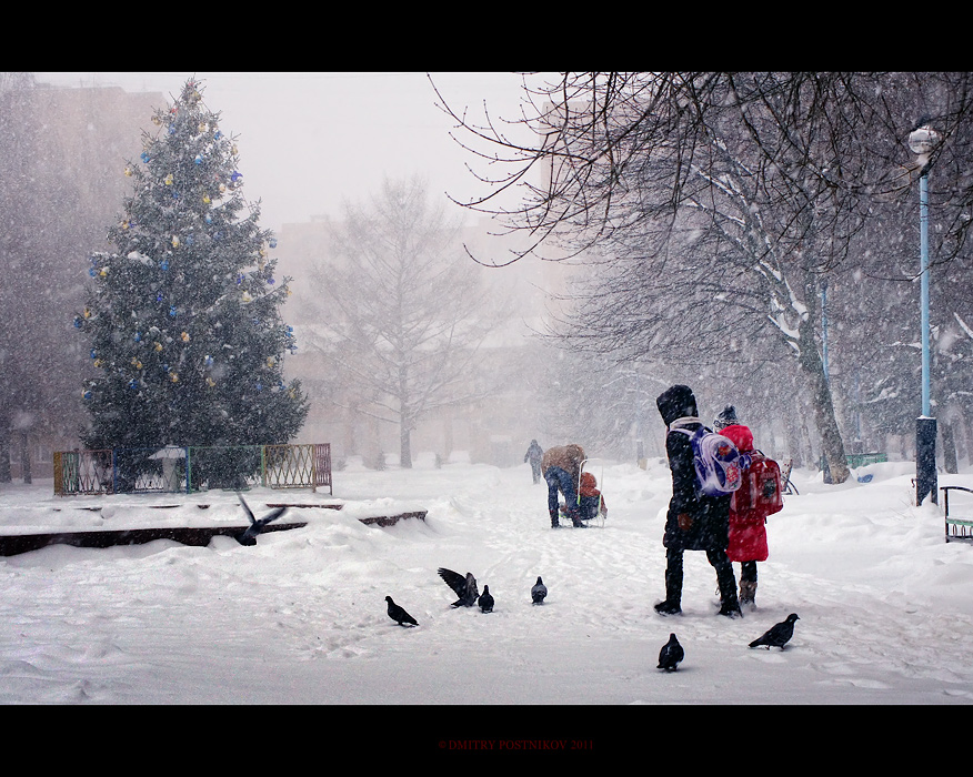Auf dem Heimweg von der Schule ...