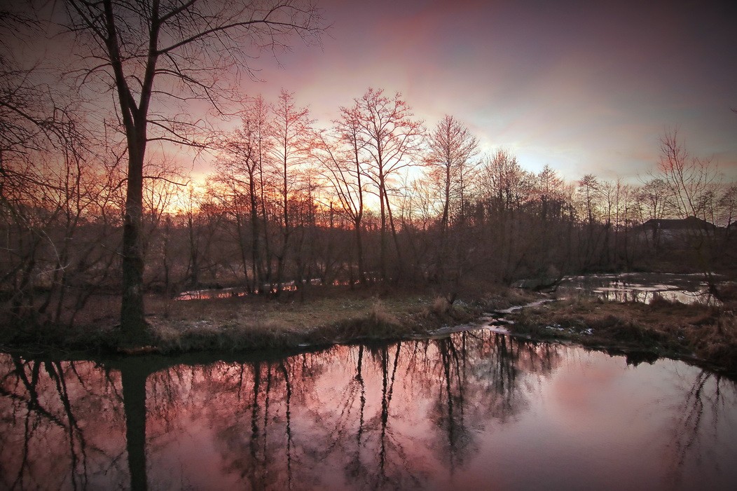 Feurigen Sonnenuntergang