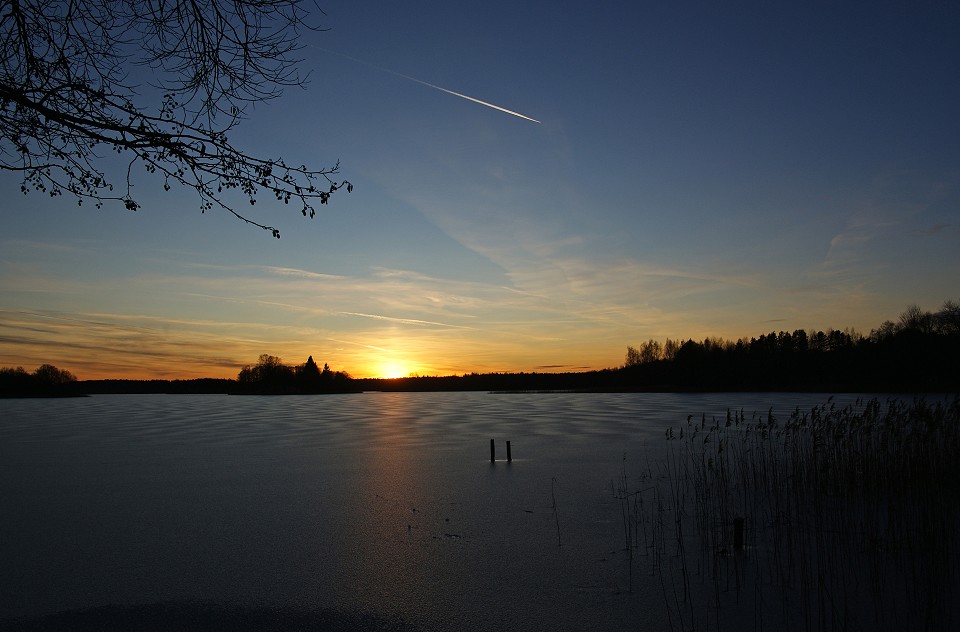 Weihnachten Sonnenuntergang