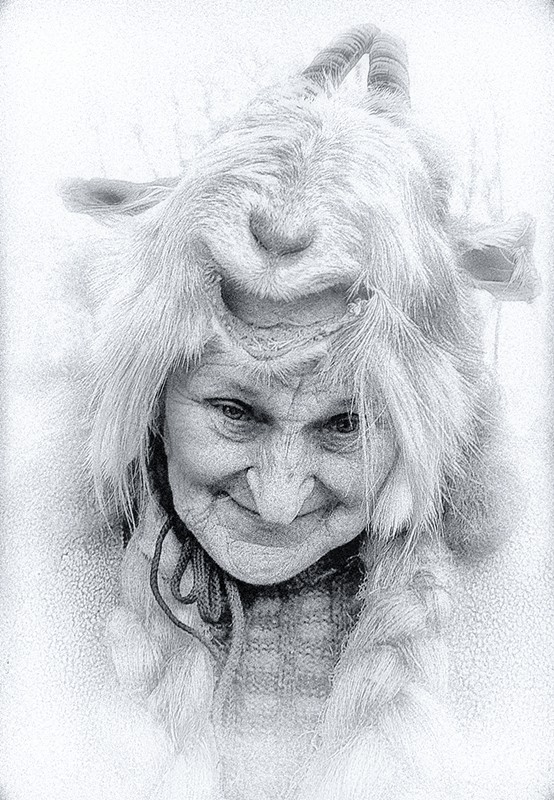 Carol war, hielt eine Ziege