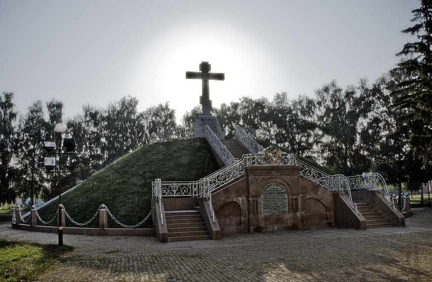 Massengrab der russischen Soldaten in der Schlacht von Poltawa gestorben