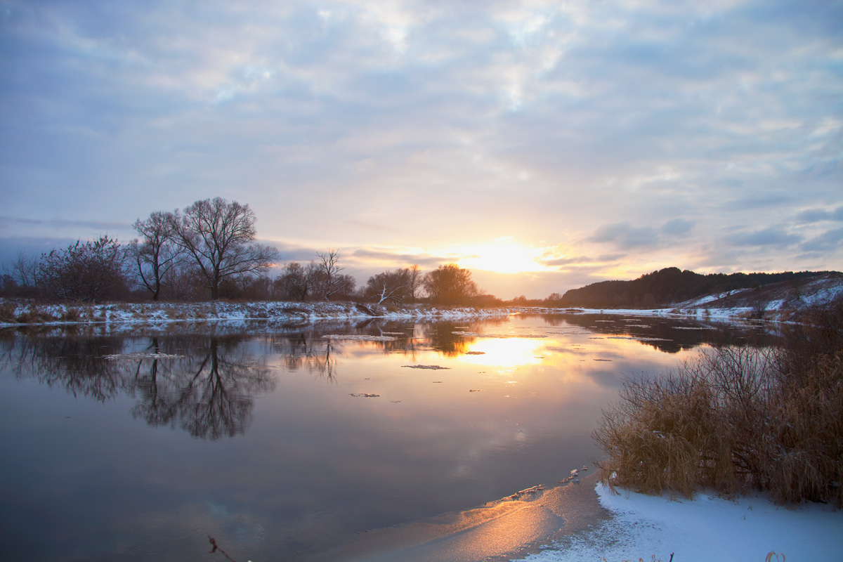 Winter-Sonnenuntergang