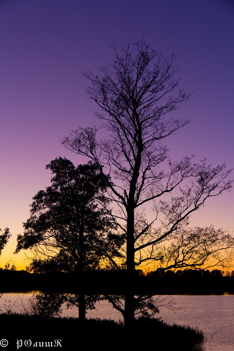 Sonnenuntergang in den Seen
