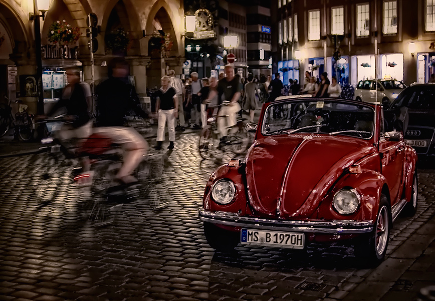 "Rot" Stadt am Abend ...