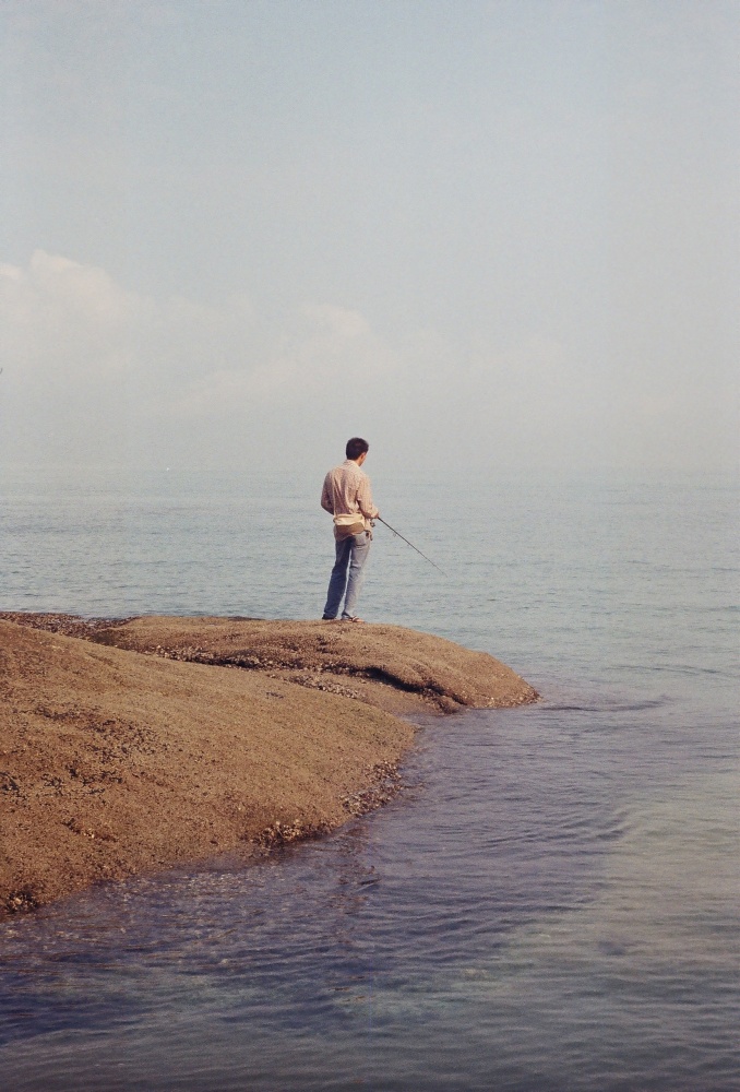 Einsamer Fischer