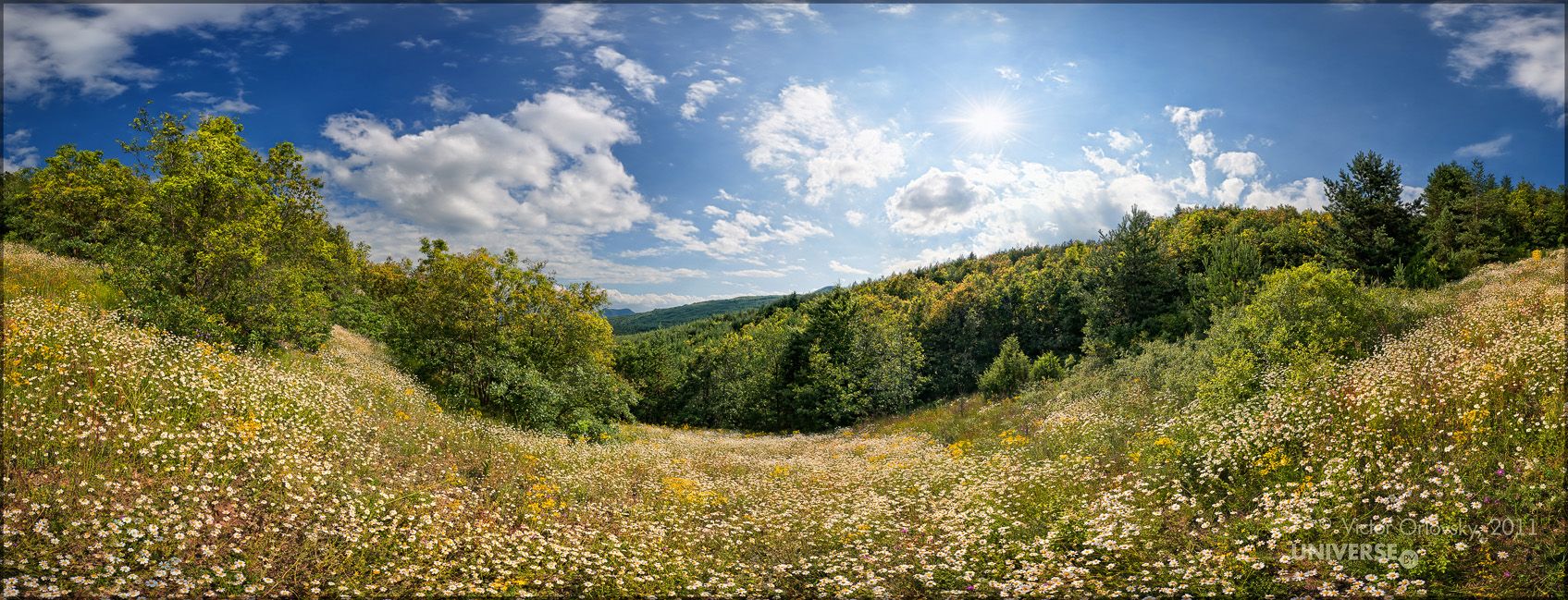 Bulgaria. Velingrad. Mouns in flowers