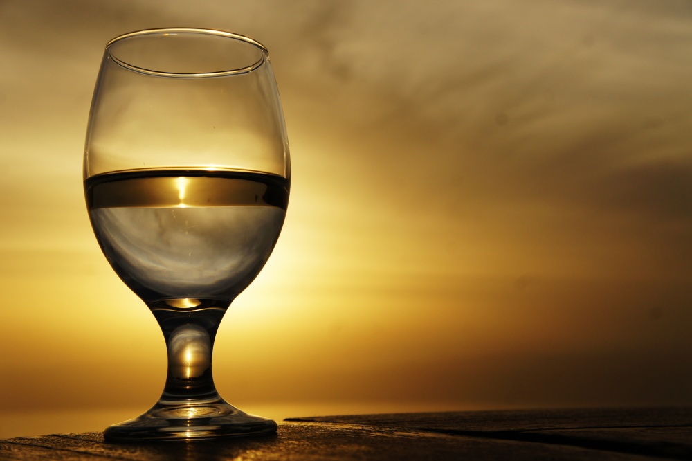 Stellen Sie in einem Glas