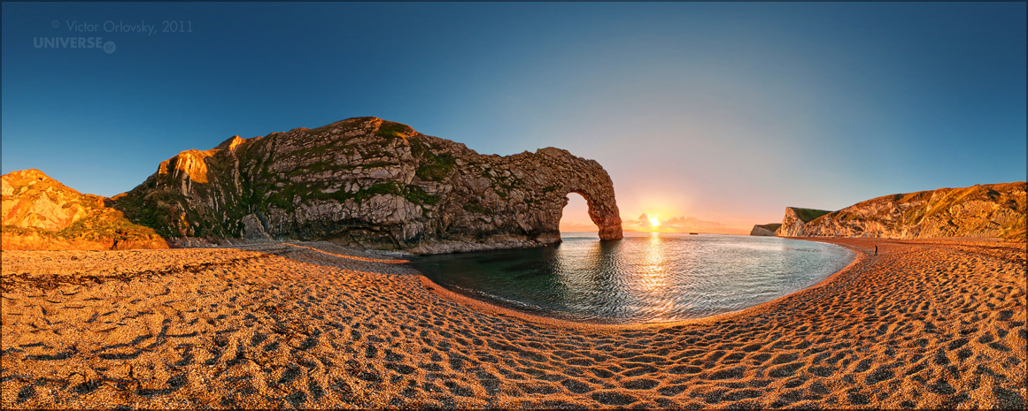 Dorset. Lulworth. Sunset