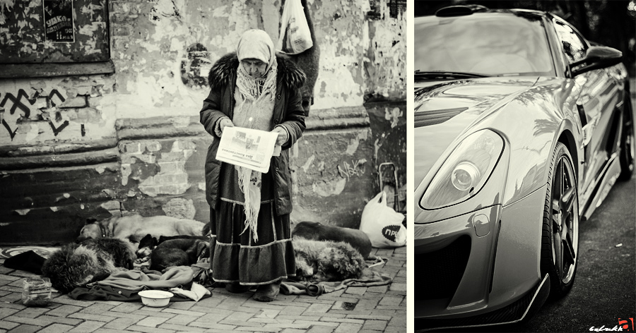 Die Bewohner einer Straße