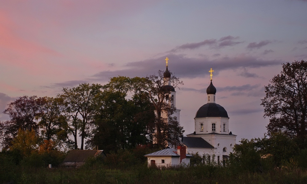 Sonnenuntergang in Rudnev.