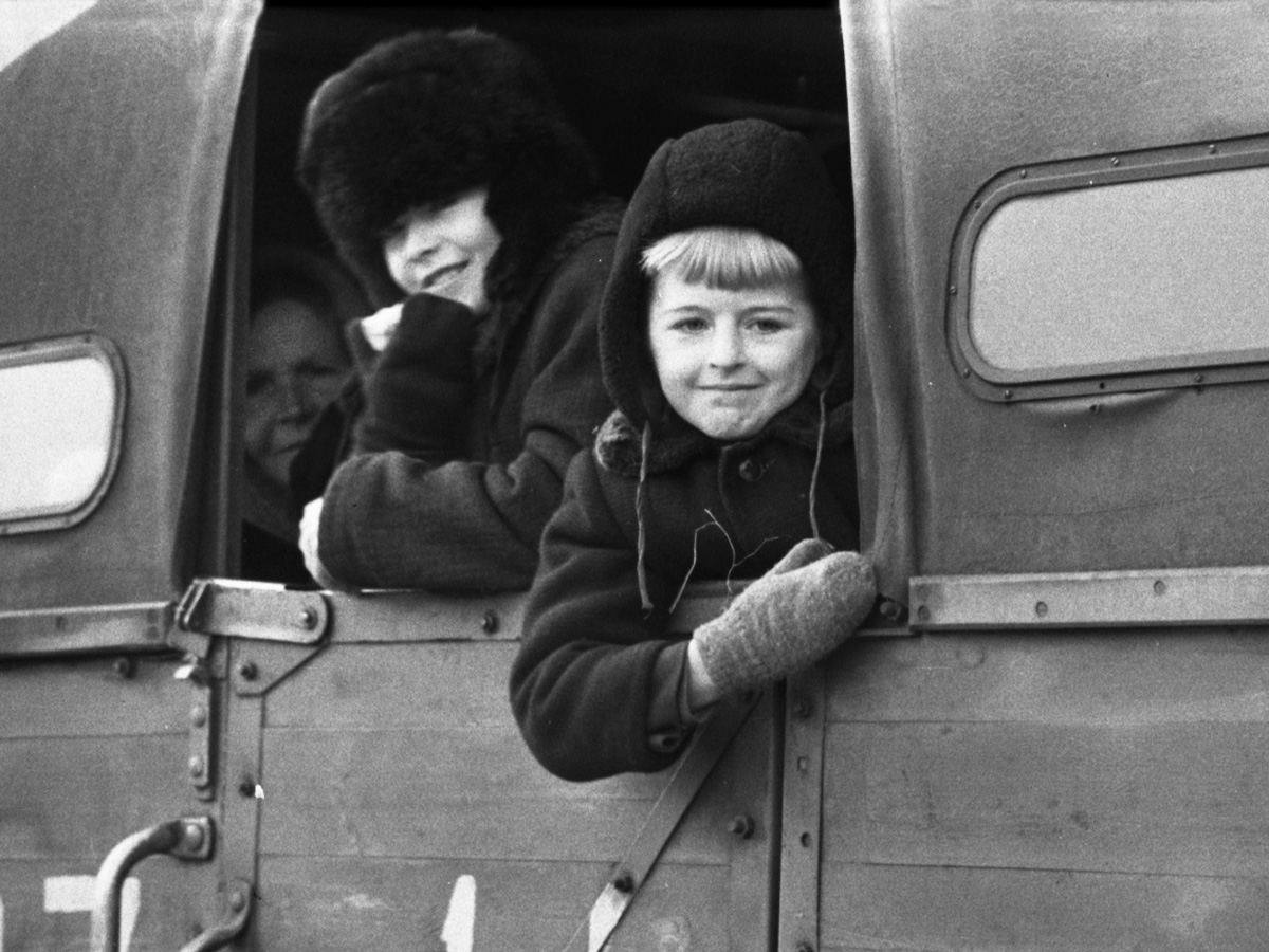 Mit Großmutter im Dorf ...