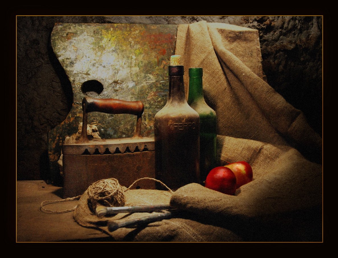 Stilleben mit Flaschen