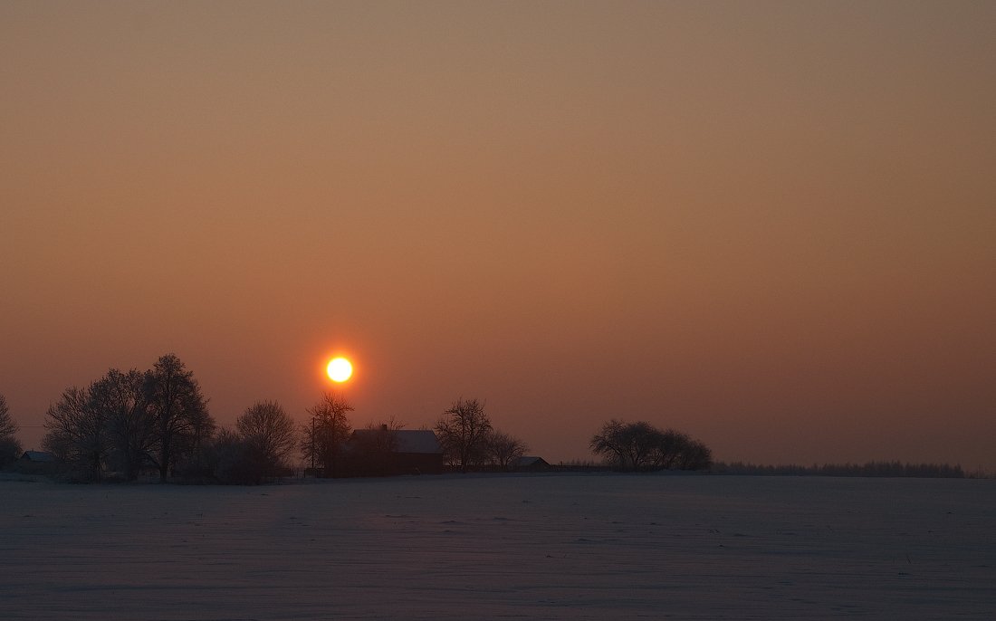 Morgen Rande des Dorfes