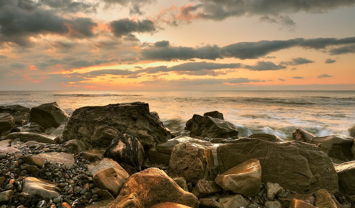 Am Rande des Meeres.