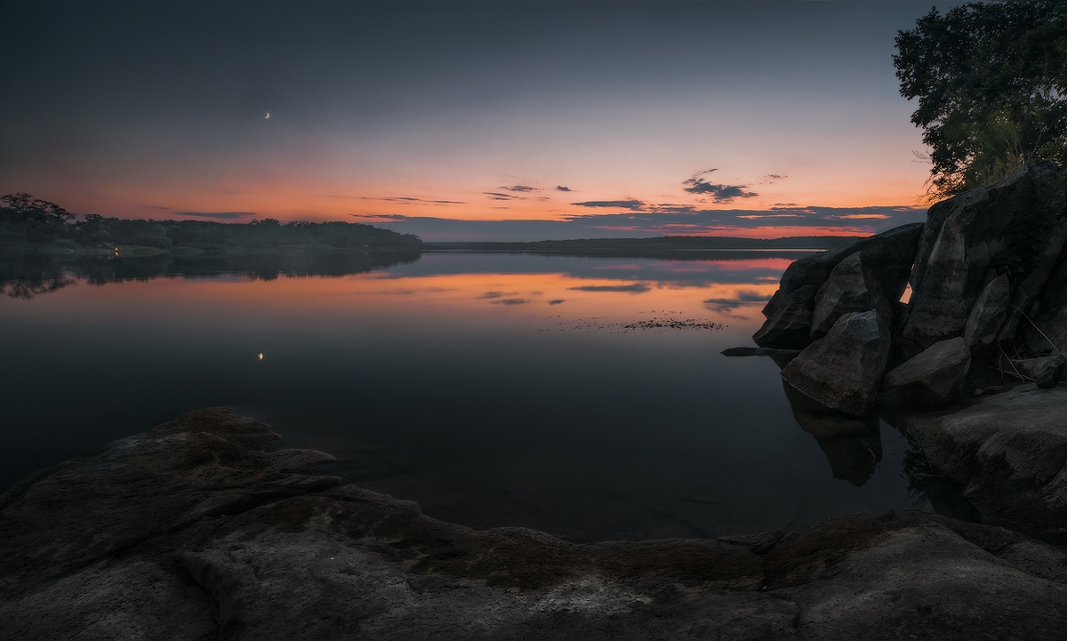 Rufen Sie einen Sommerabend