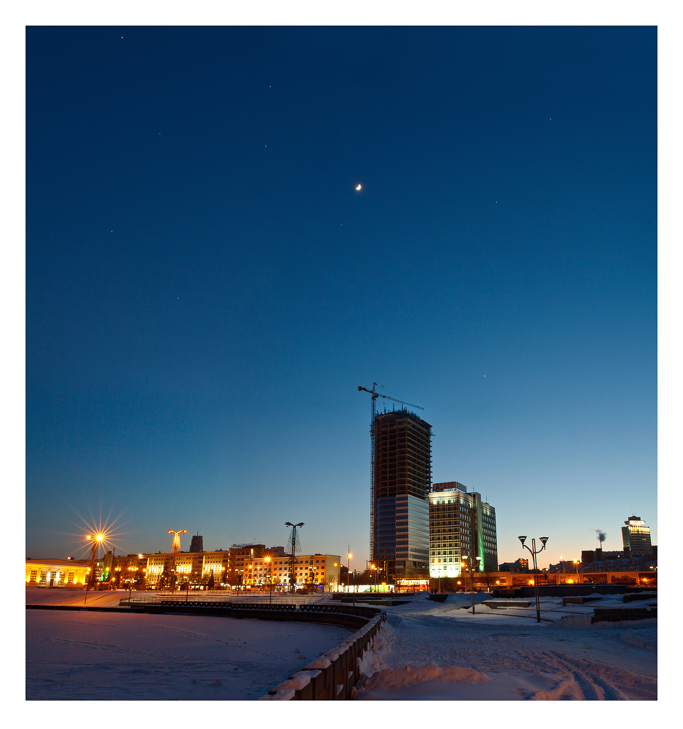 Lichter der Stadt bei Nacht