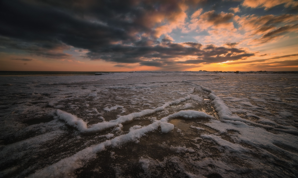 In the light of a winter sunset