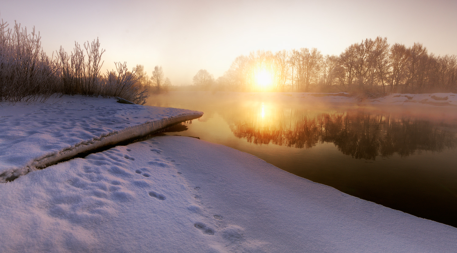 Frosty Februar-Morgen drei