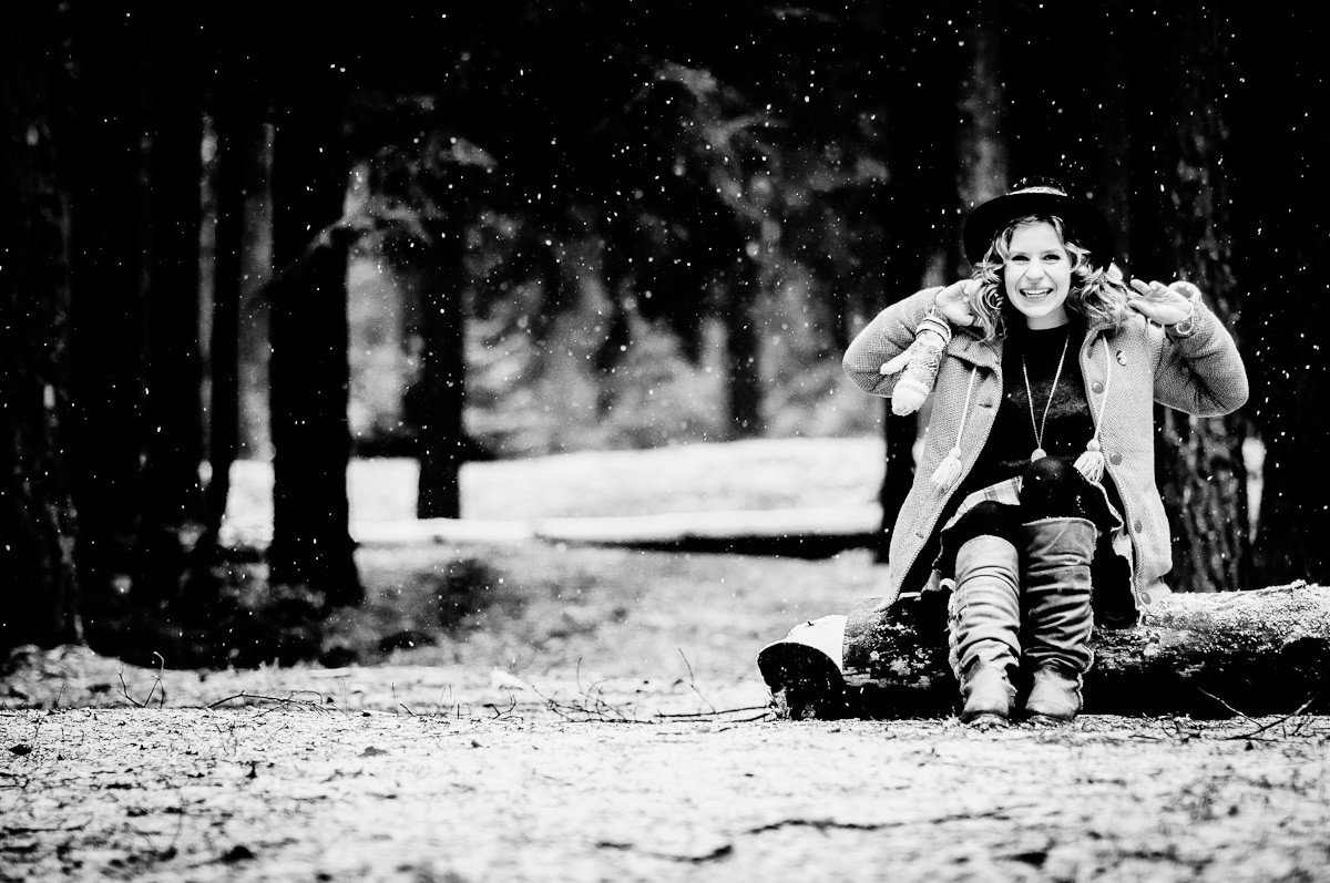 Die Freude der erste Schnee