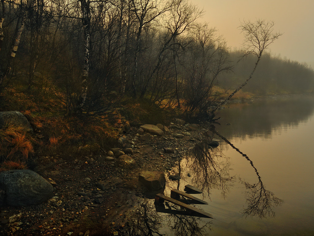 Im Herbst Dämmerung