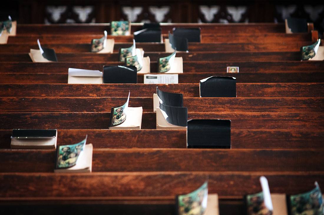 Kirche der Jungfrau Maria, nach dem Gottesdienst