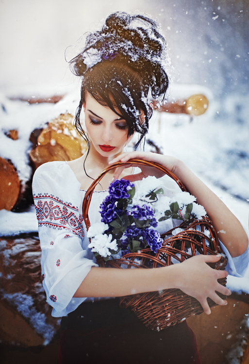 Schnee-Frühling Stimmung