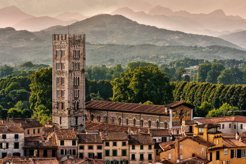 Lucca, der Blick vom Turm Guinidzhi