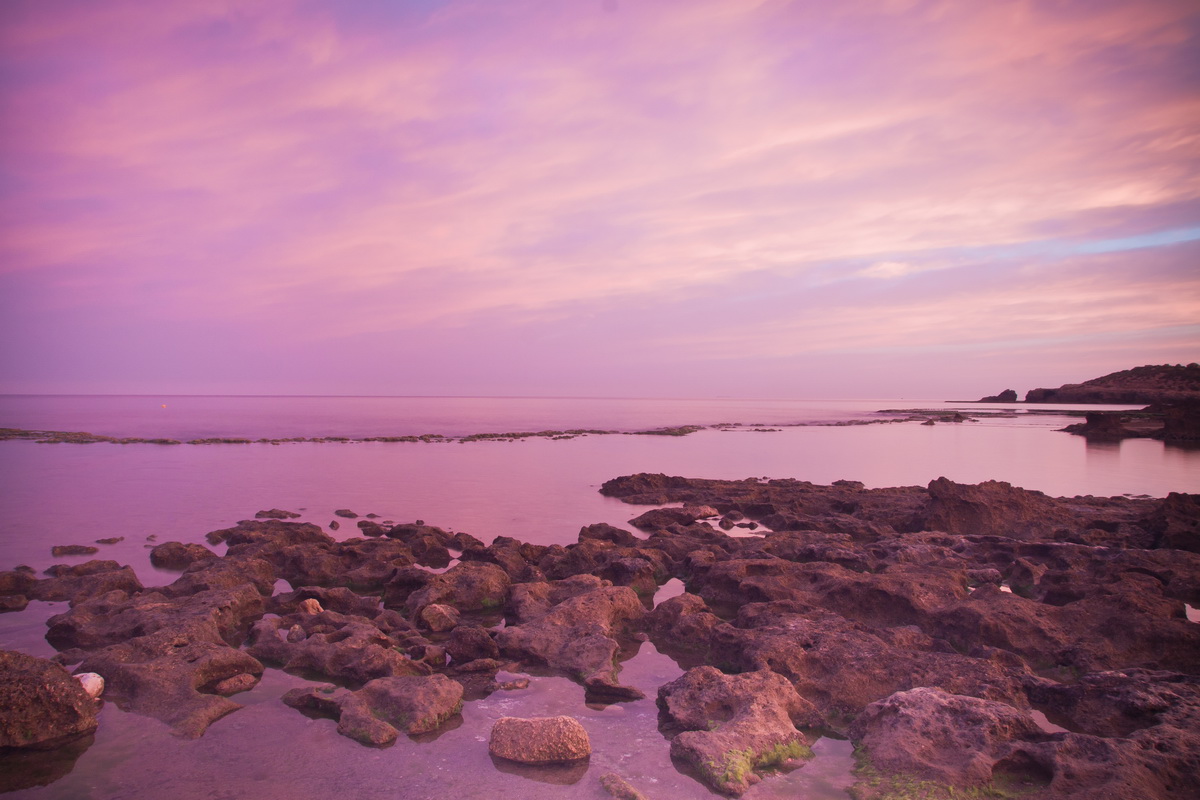 Aufstieg in lila Tönen