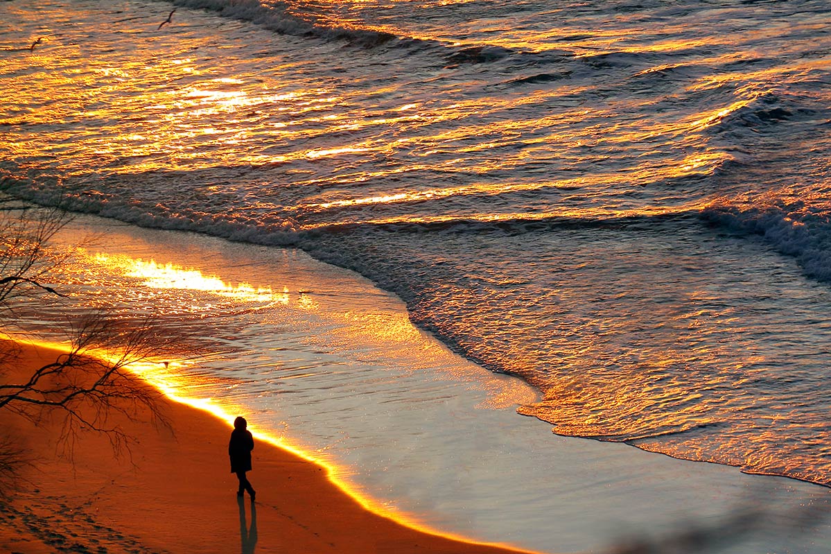 Ein Abendspaziergang am Meer