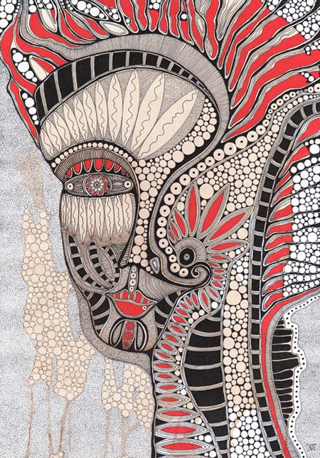 Porträt einer Frau mit roten Haaren