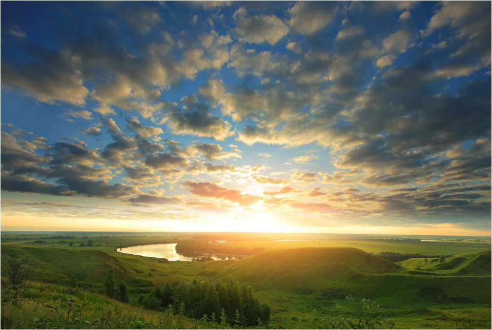 Morgen in den Auen der Oka