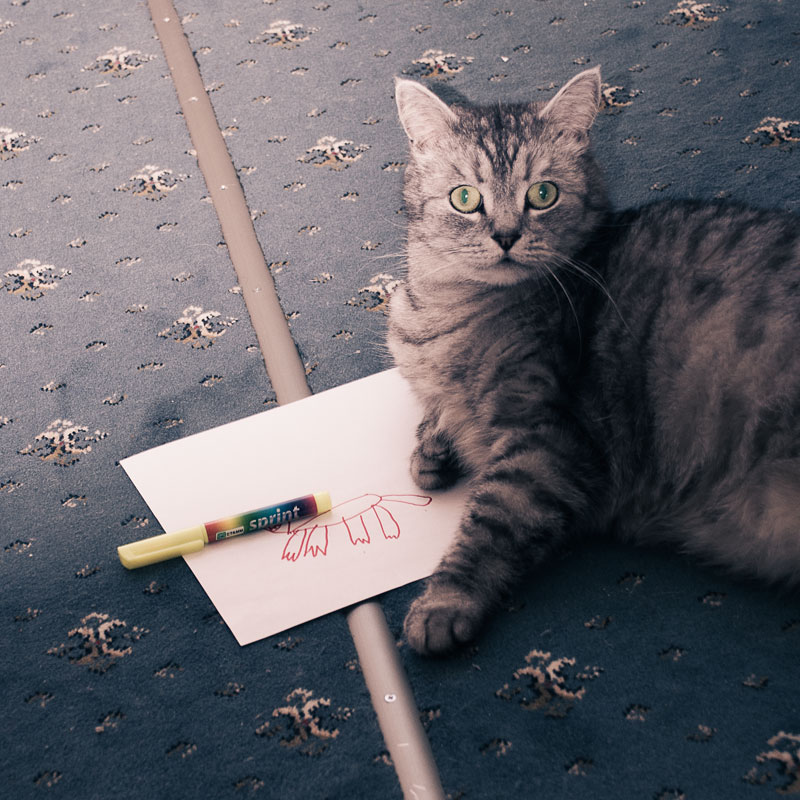 Self-Portrait mit einem Selbstporträt