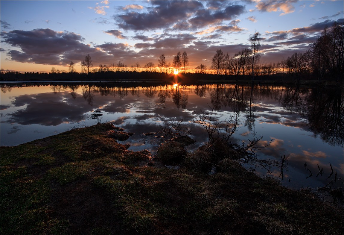 Frühlings-Sonnenuntergang