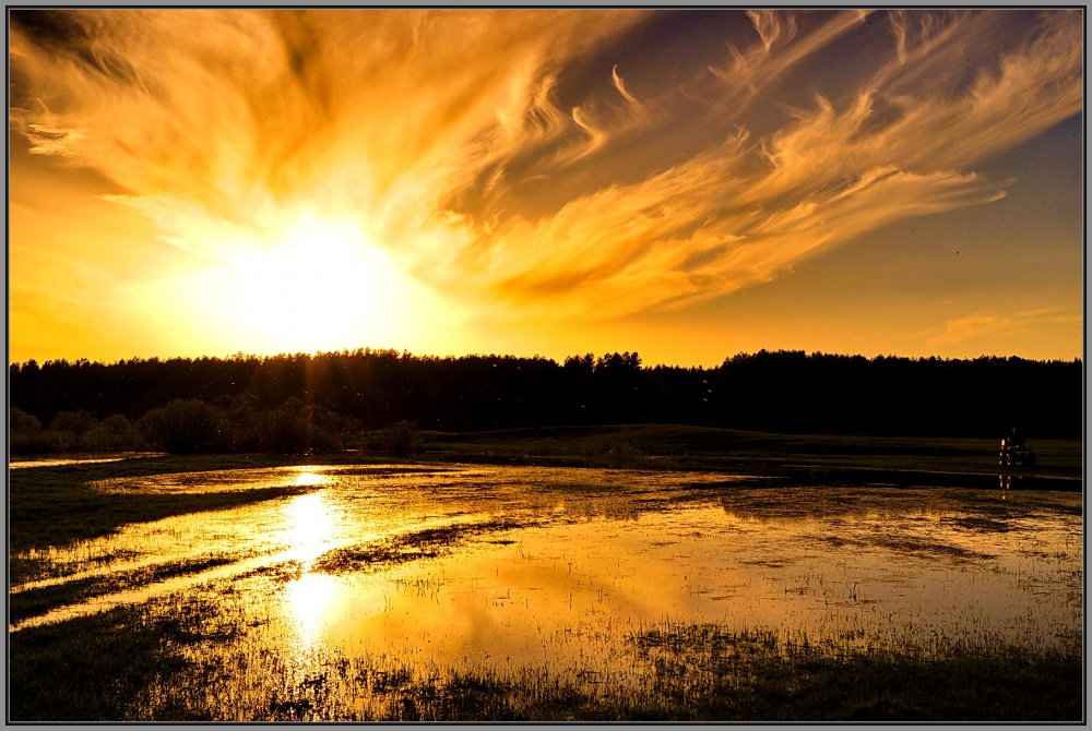 Sonnenuntergang aus dem ATV