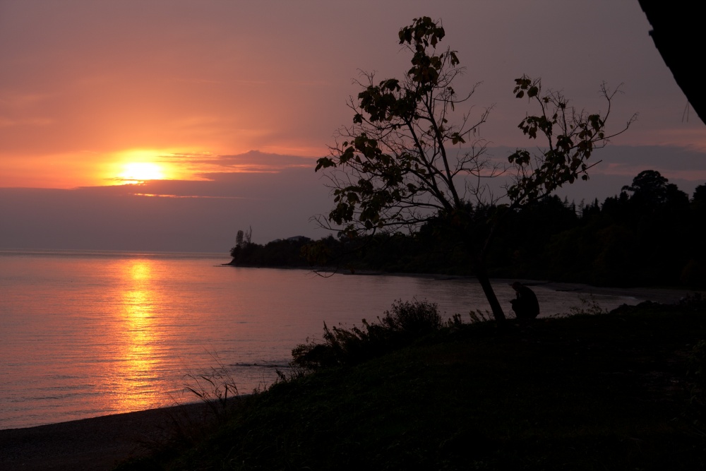 Sonnenuntergang und das Meer