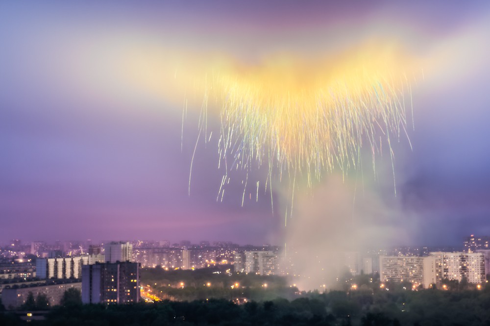 Салют из облака. 9 мая.