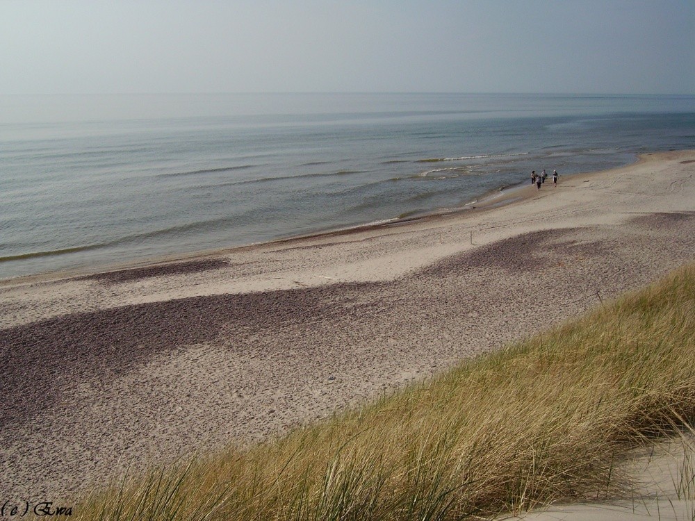 Die Kurische Nehrung Horizont verschmilzt mit dem Meer.