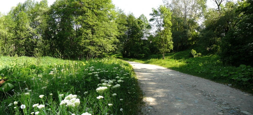 Entlang der Flussufer Straßen