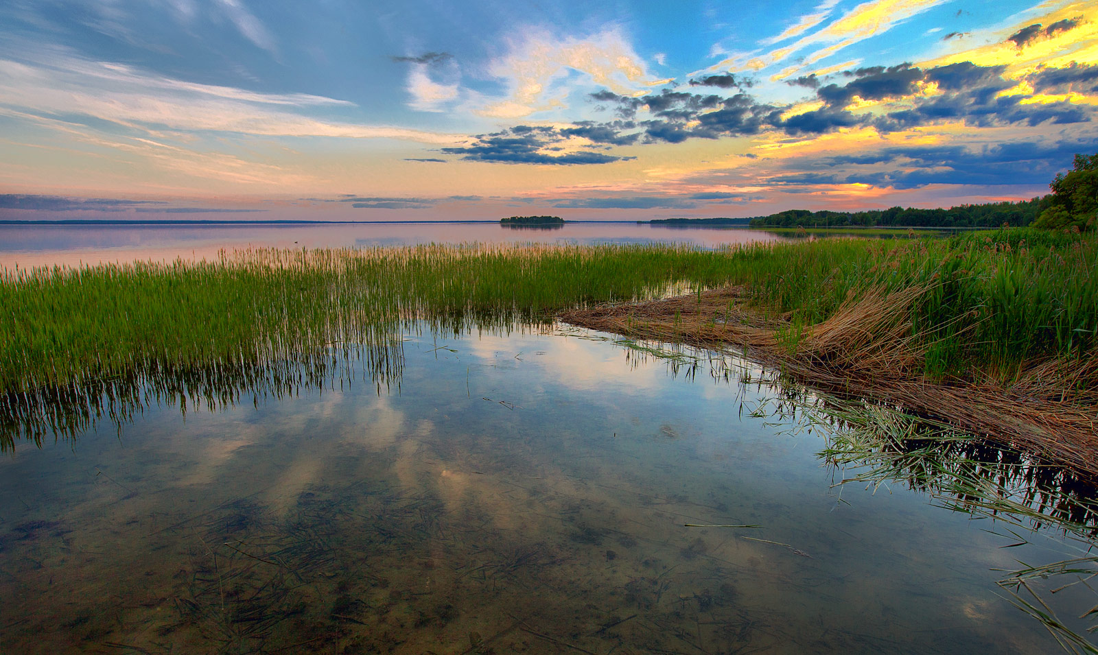 Mit dem Sonnenuntergang ...