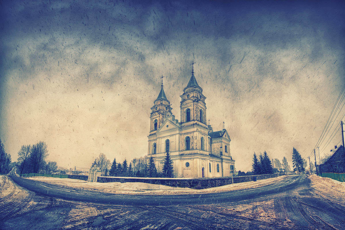 Über den blauen Schnee-Architektur