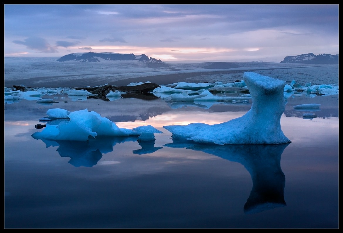 Night at the Lagoon of Ice