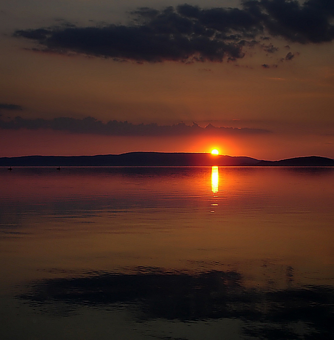 Der letzte Moment des Sonnenuntergangs