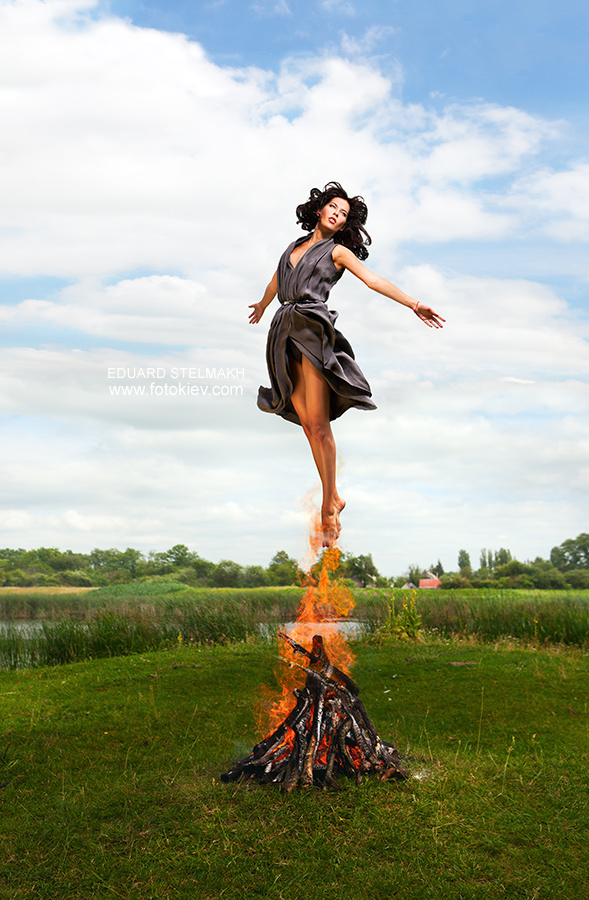 Fotoshooting mit Feuer