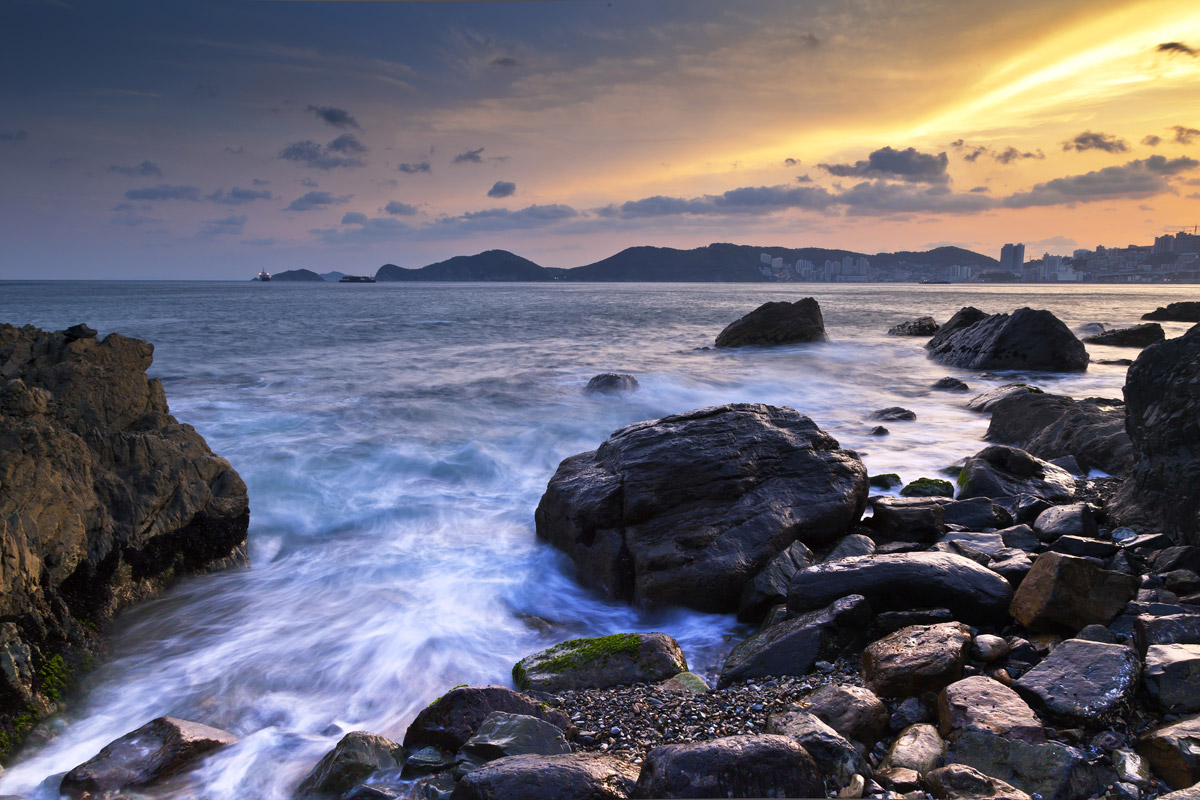 Sonnenuntergang über der Stadt