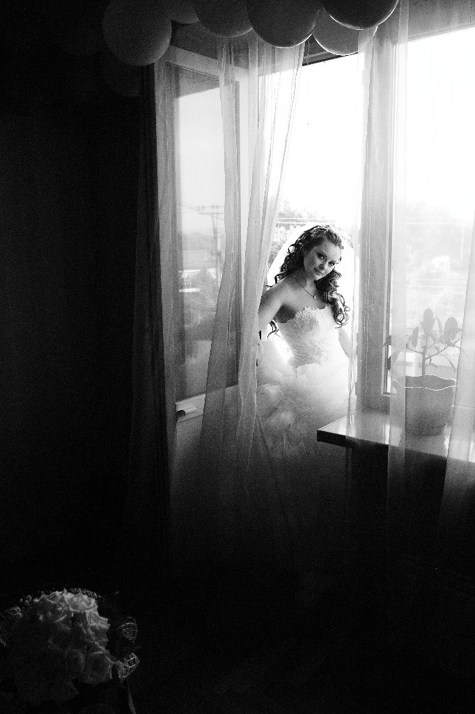 Als die Braut wartet draußen Signale Maschinen