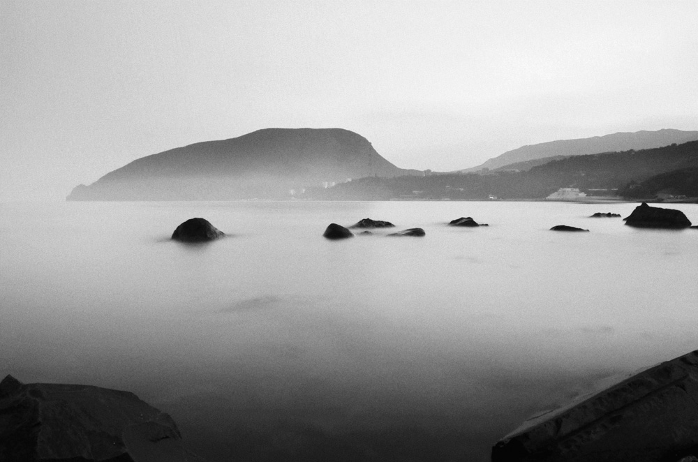 in einer ruhigen Bucht