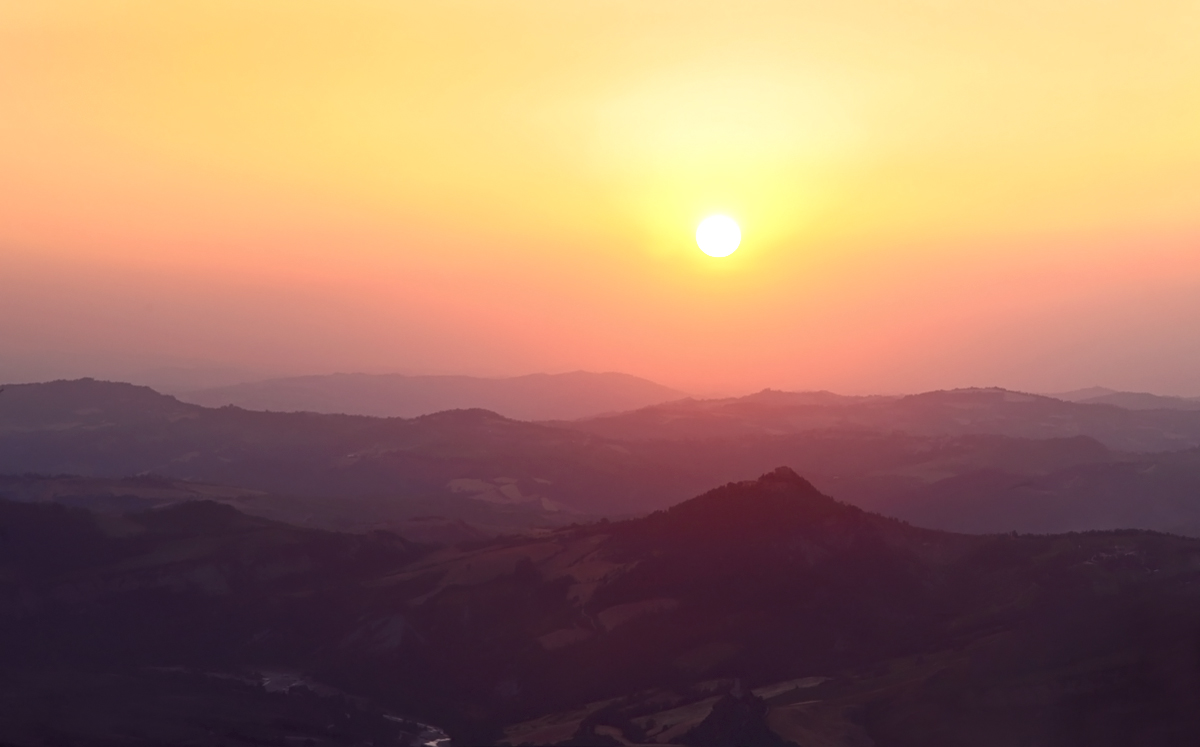 Farben des Sonnenuntergangs