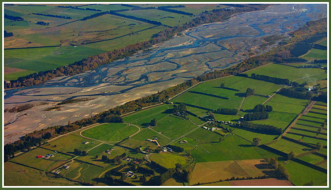 Neuseeland mit einer Vogelperspektive
