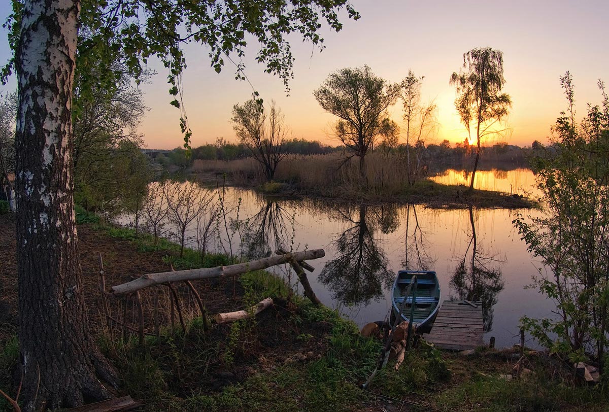 Im Morgengrauen ist es noch still ...