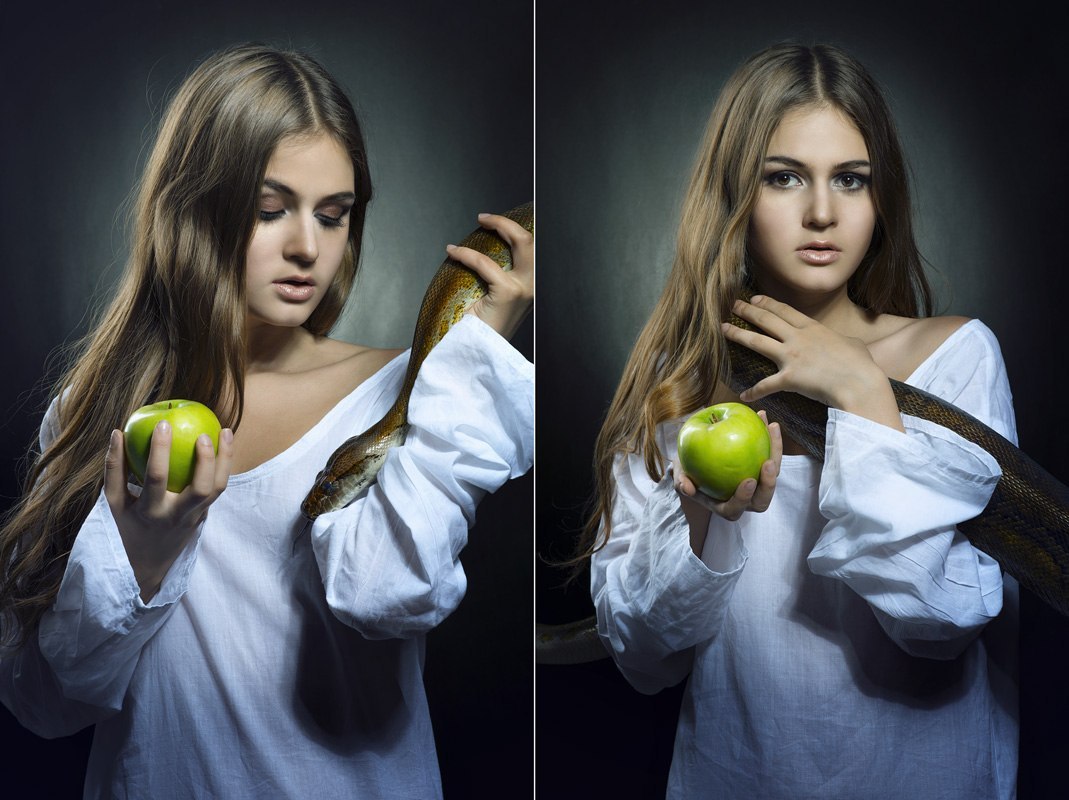 Eva mit der Schlange Versucher